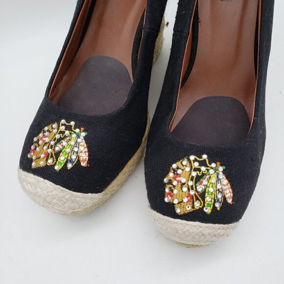 NHL Chicago Blackhawks Wedge Heels Women's Size 9 National Hockey League Fan - Picture 3 of 10